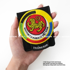 Patch thêu hình tròn kết hợp thẻ đeo SHOTOKAN KARATE VIỆT NAM theo yêu cầu