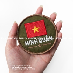 Patch thêu hình tròn Minh Quân theo yêu cầu