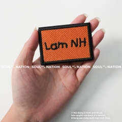 Patch thêu ôm viền Tên Lam NH theo yêu cầu