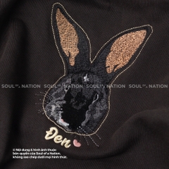 Dự án áo hoodie thêu chân dung thú cưng pet Thỏ đen