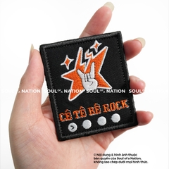 Patch thêu hình ôm viền CÊ TÊ BÊ ROCK theo yêu cầu