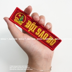 Patch thêu hình chữ nhật Đội Sao Đỏ theo yêu cầu