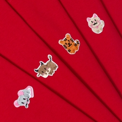 Áo Thun Trẻ Em - Thêu 12 Con Giáp Cute Đỏ