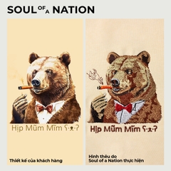 Dự án Hình thêu Gấu Cool Ngầu