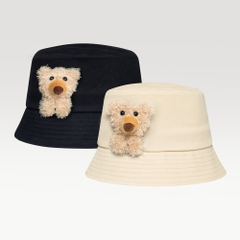 Nón Bucket - Đính Gấu Bông
