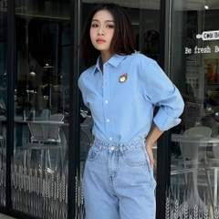 Áo Sơ Mi - Patch Thêu Xù Gấu Misa