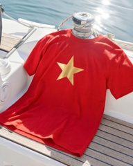 Áo Thun - Sao Vàng In Nhũ Vàng Gold