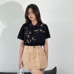 Áo Polo Thêu Ruy Băng Thủ Công - Chuồn Chuồn