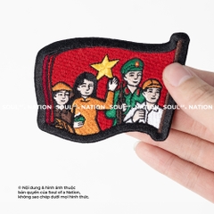 Patch thêu hình ôm viền Tranh Cổ Động theo yêu cầu