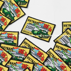 Patch thêu hình chữ nhật Giải Phóng 30/4 theo yêu cầu