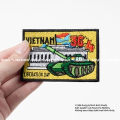 Patch thêu hình chữ nhật Giải Phóng 30/4 theo yêu cầu