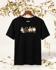 Áo Thun Thêu Ruy Băng Thủ Công - Mai Lan Cúc Trúc (Tứ Quý)