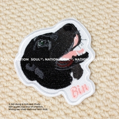 Patch thêu hình ôm viền chân dung thú cưng 