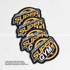 Patch thêu hình ôm viền Super Gym theo yêu cầu