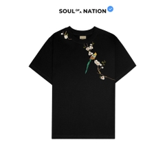 Áo Thun Thêu Ruy Băng Thủ Công - Tiên Điểu Thưởng Mai