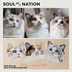 Dự án thêu pet mèo Celine & Gucci & Otto