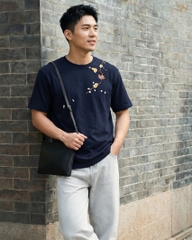 Áo Thun Thêu Ruy Băng Thủ Công - Chim Sẻ Nhành Mai 2025