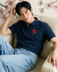 Áo Polo Thêu Ruy Băng Thủ Công - Đào Hoa Cát Tường