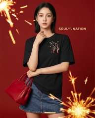 Áo Thun - Thêu Bính Ngọ Phồn Hoa