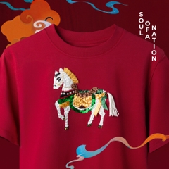 Áo Thun Thêu Ruy Băng Thủ Công - Bạch Mã Đông Hồ