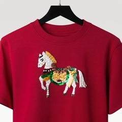 Áo Thun Thêu Ruy Băng Thủ Công - Bạch Mã Đông Hồ