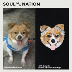 Dự án thêu pet chó Tin