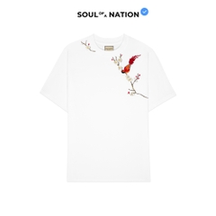 Áo Thun Thêu Ruy Băng Thủ Công - Phụng Điểu Thưởng Mai