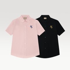 Áo Sơ Mi Tay Ngắn - Thêu Saint Gióng