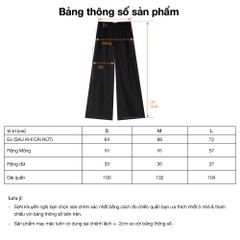 Quần Trouser Nữ Ống Rộng