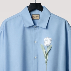 Áo Sơ Mi Thêu Ruy Băng Thủ Công - Hoa Tulip Ruy Băng Trắng