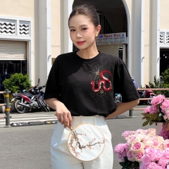 Áo Thun Thêu Ruy Băng Thủ Công - Ất Tỵ Phồn Hoa