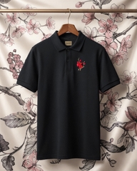 Áo Polo Thêu Ruy Băng Thủ Công - Đào Hoa Cát Tường