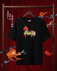 Áo Thun Thêu Ruy Băng Thủ Công - Xích Mã Đông Hồ