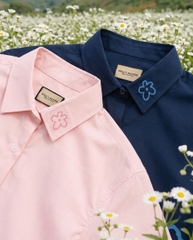 Áo Sơ Mi Tay Ngắn - Flower Pattern Đen / Hồng