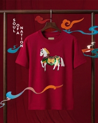 Áo Thun Thêu Ruy Băng Thủ Công - Bạch Mã Đông Hồ