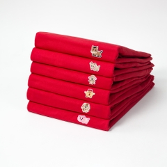 Áo Thun Trẻ Em - Thêu 12 Con Giáp Cute Đỏ