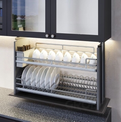 Giá bát nâng hạ điện lên xuống cảm ứng chạm Grob