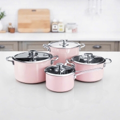Bộ nồi inox So Home Sydney Australia (màu hồng pastel)