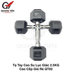 Tạ tay lục giác 2.5kg cao cu cao cấp QT02