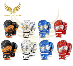 Găng tay boxing mini màu đen MTB trẻ em 6oz 6.0 new cá tính new 2025