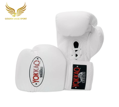 Găng Boxing YOKKAO Matrix Lace Up Buộc Dây – White