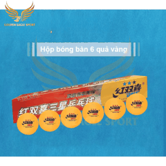 Bóng bàn DHS 3 sao - Hộp 6 quả