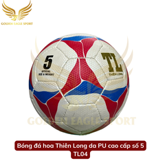 Quả bóng đá Thiên Long số 5 Hoa ( tặng kèm kim bơm và lưới đựng bóng )