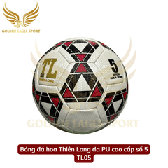 Quả bóng đá Thiên Long số 5 Hoa ( tặng kèm kim bơm và lưới đựng bóng )