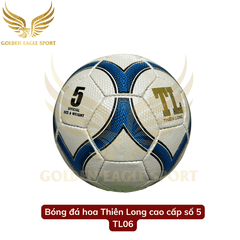 Quả bóng đá Thiên Long số 5 Hoa ( tặng kèm kim bơm và lưới đựng bóng )