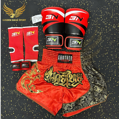 COMBO TẬP BOXING CƠ BẢN GĂNG BOXING + BĂNG ĐA + QUẦN MUAY + TẤT BẢO VỆ - ĐỎ