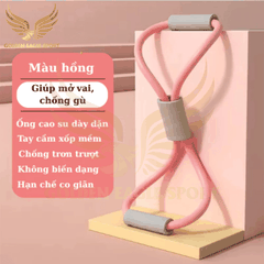 Dây Tập Kháng Lực Số 8 KB-110 Tập Gym Đa Năng, Dây Kháng Lực Tập Yoga Chất Liệu Silicone Bền Bỉ