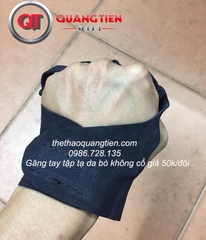Găng tay tập tạ da bò không cổ màu xanh tím than