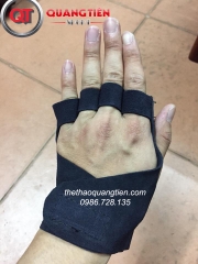 Găng tay tập tạ da bò không cổ màu xanh tím than