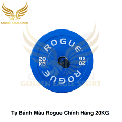 Tạ bánh cao su ROGUE cao cấp lỗ 50 nhập khẩu 20kg (màu xanh biển)